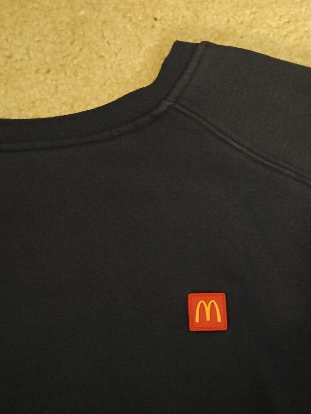 McDonald's Navy Crewneck Sweater with Orange Zip and Logo
